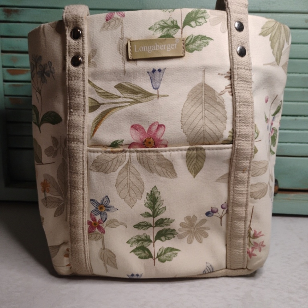 Longaberger Floral mini Tote